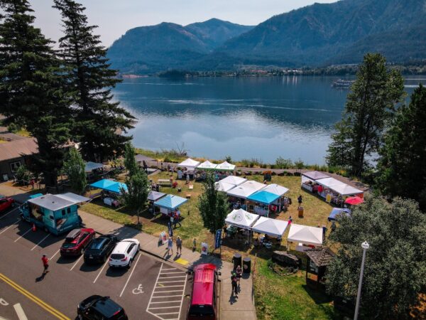 Stevenson Farmers Market on the Columbia River in Stevenson, Washington