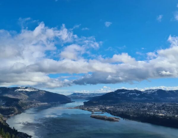 View of the Columbia River Gorge from AniChe Cellars in Underwood, Washington