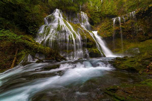 Panther Creek Falls in Skamania County, Washington. 