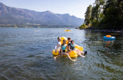 Swimming on the Columbia River in Stevenson, Washington