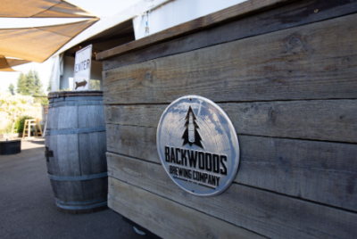 Backwoods Brewing patio in Carson
