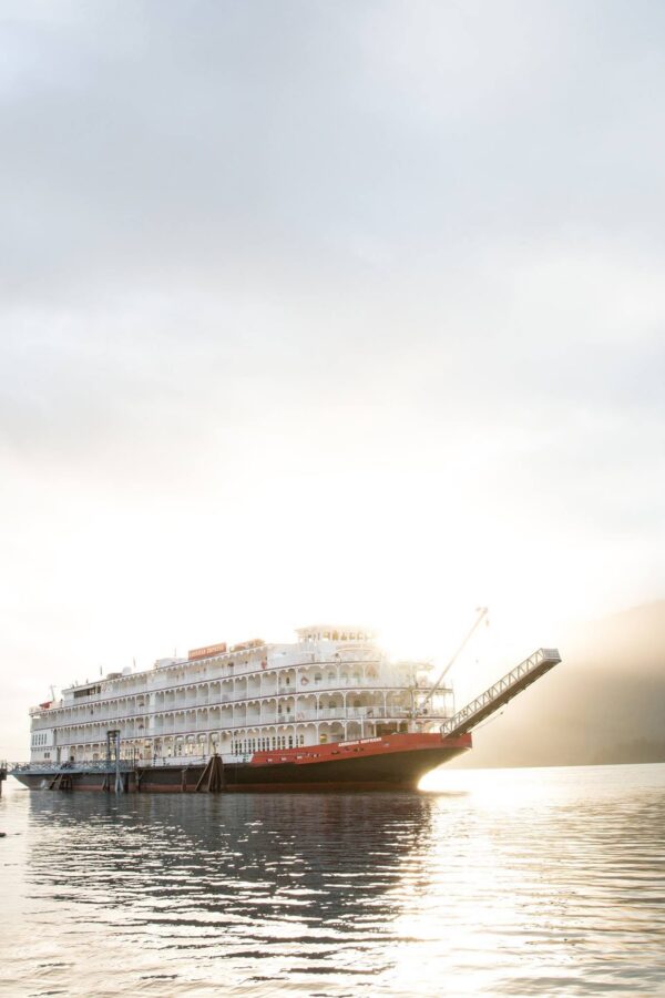 The sternwheeler docked at Stevenson, Washington
